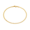 Flat Curb Link Bracelet in 18ct Yellow Gold