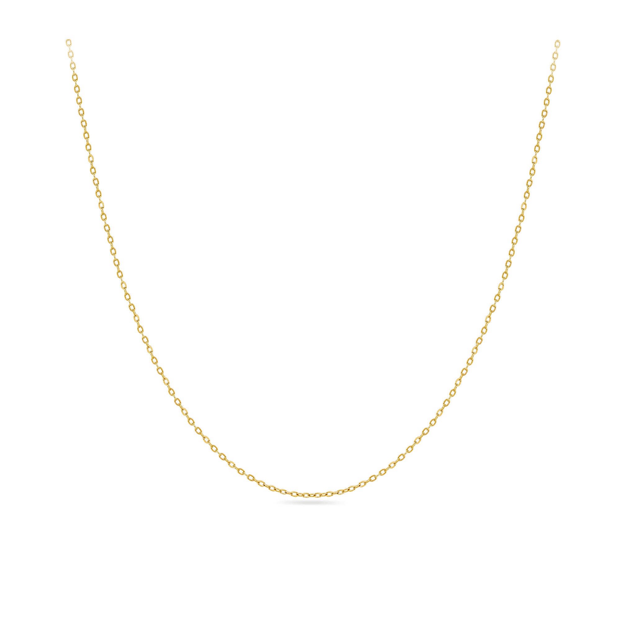 Diamond Cut Cable 45cm Chain in 18ct Yellow Gold