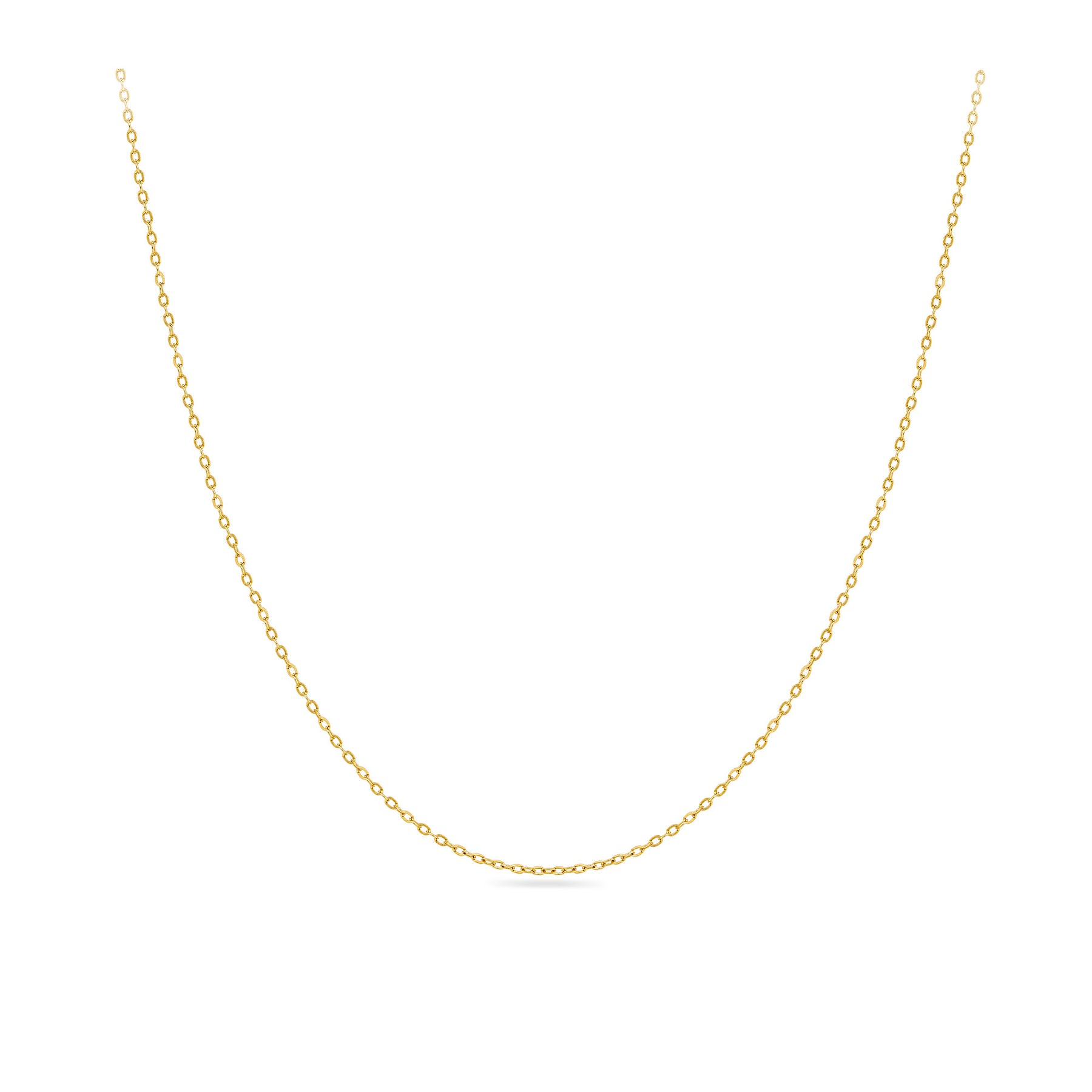 Diamond Cut Cable 45cm Chain in 18ct Yellow Gold