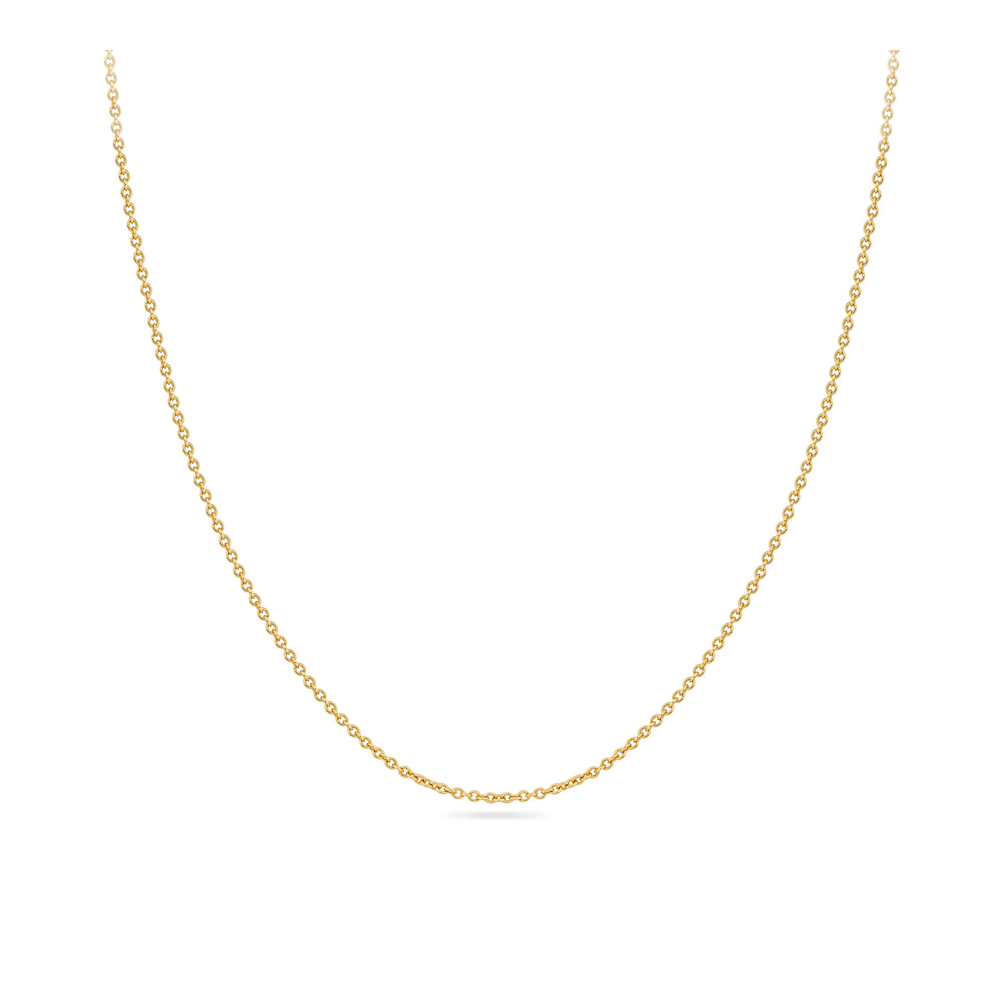 Round Cable 45cm Chain in 18ct Yellow Gold