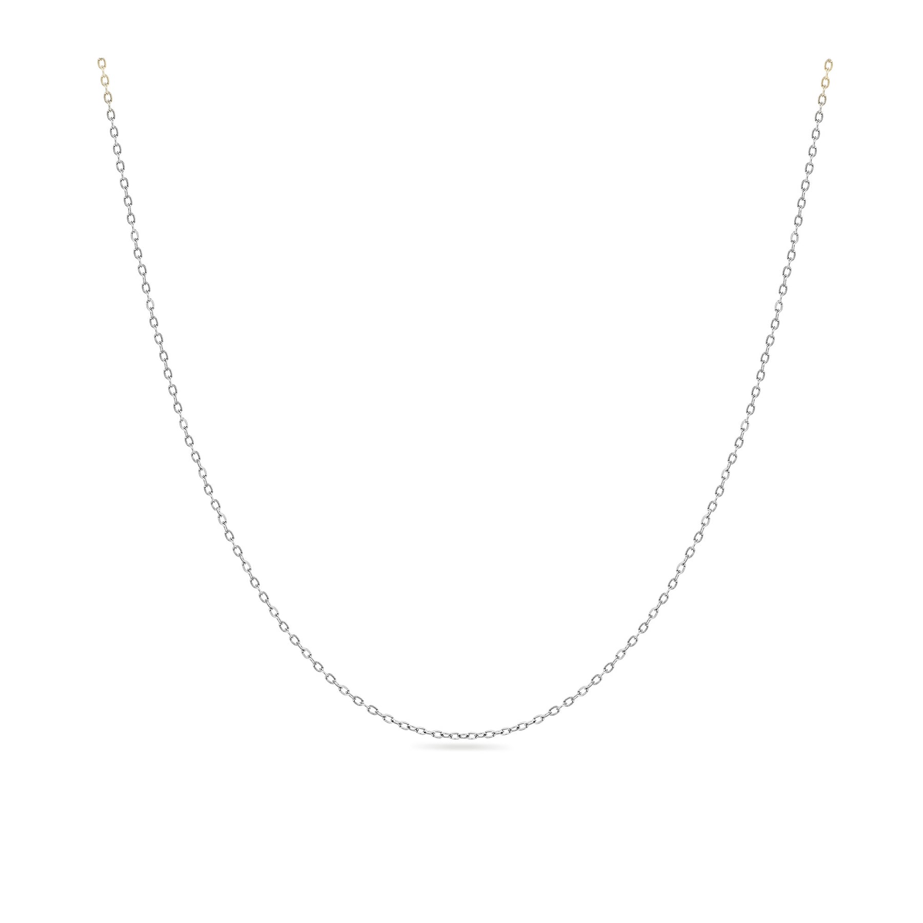 Diamond Cut Cable 45cm Chain in 18ct White Gold