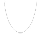 Round Cable 45cm Chain 18ct White Gold