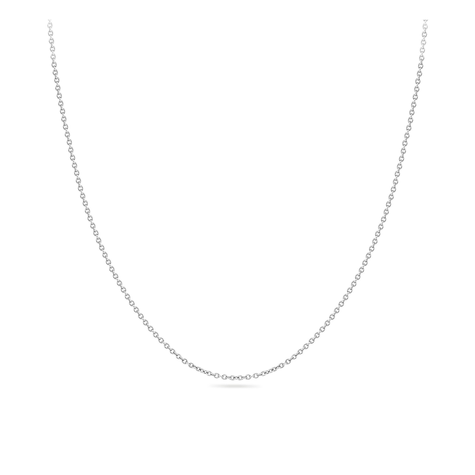 Round Cable 45cm Chain 18ct White Gold