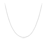 Elongated Diamond Cut Cable 45cm Chain 18ct White Gold
