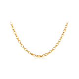40cm Oval Belcher Chain Necklace in 9ct Yellow Gold