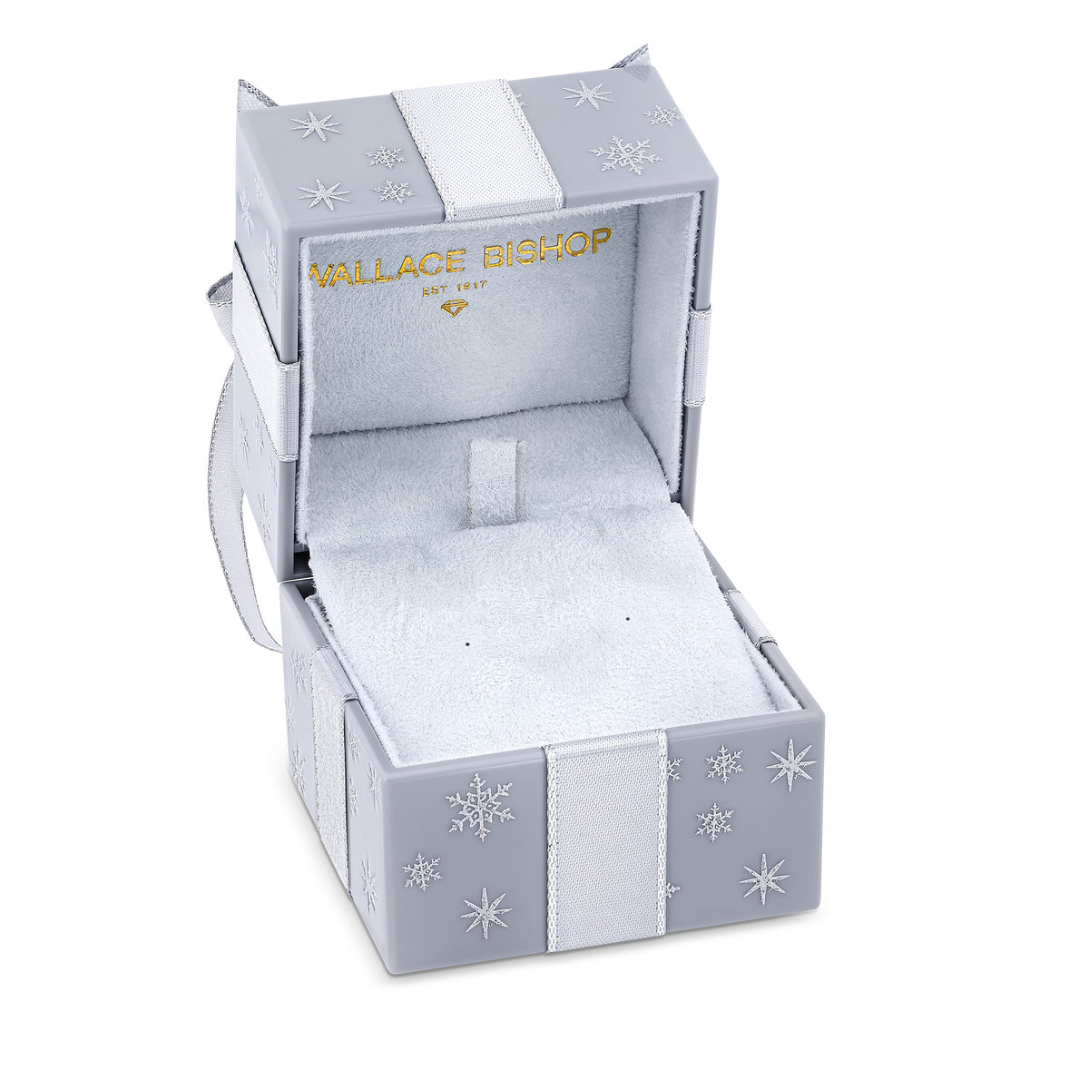 Silver Bauble Gift Box with ribbon