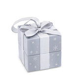 Silver Bauble Gift Box with ribbon