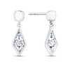 Cubic Zirconia Drop Earrings in Sterling Silver