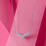 Cubic Zirconia Arrow Necklace in Sterling Silver