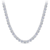 Cubic Zirconia Tennis Necklace in Sterling Silver