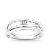 Cubic Zirconia Dress Ring in Sterling Silver