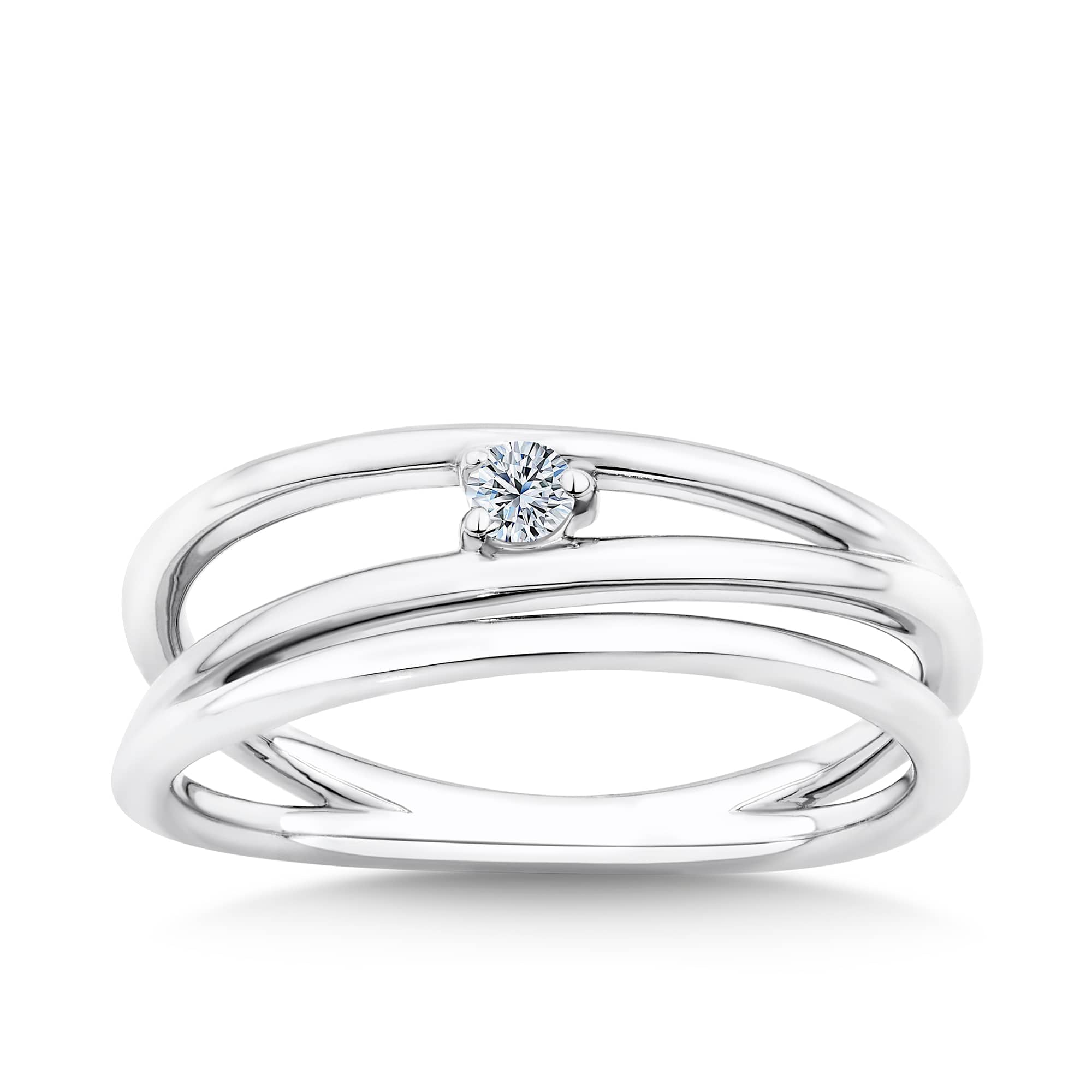 Cubic Zirconia Dress Ring in Sterling Silver