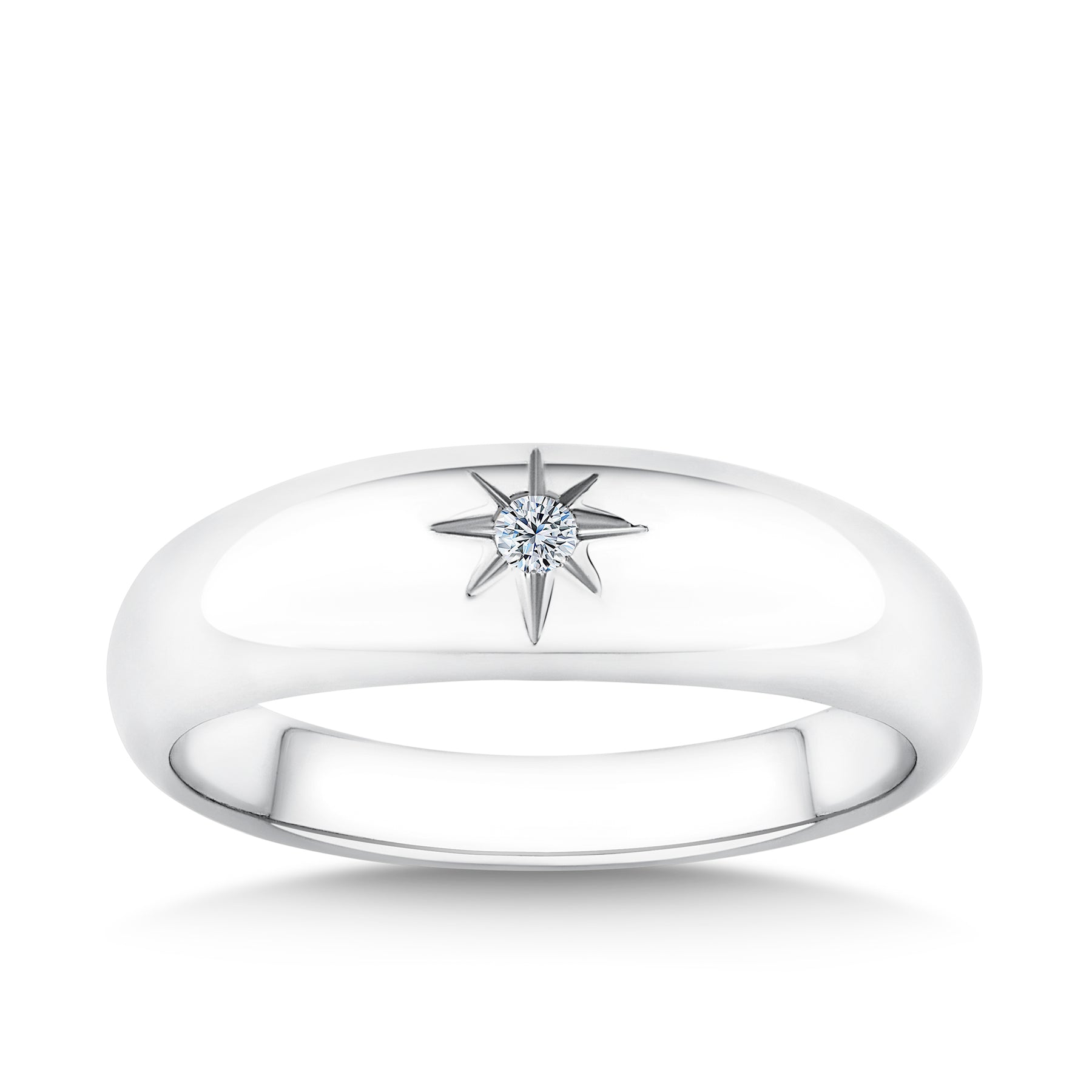 Cubic Zirconia Starset Dome Ring in Sterling Silver