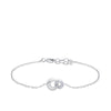 Cubic Zirconia Interlocking Circle Bracelet in Sterling Silver