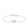 Cubic Zirconia Interlocking Circle Bracelet in Sterling Silver