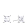 Princess Cut Cubic Zirconia Earrings in Sterling Silver