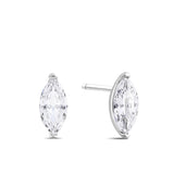 Marquise Cut Cubic Zirconia Earrings in Sterling Silver
