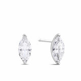 Marquise Cut Cubic Zirconia Earrings in Sterling Silver