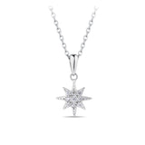 Cubic Zirconia Celestial Star Pendant & Earrings Set in Sterling Silver in Navy Bauble