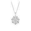 Cubic Zirconia Snowflake Pendant in Sterling Silver