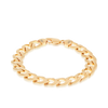 Bevelled Curb Men's Bracelet Bevelled Curb Link Bracelet in 9ct Yellow Gold