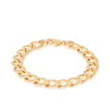 Bevelled Curb Men's Bracelet Bevelled Curb Link Bracelet in 9ct Yellow Gold