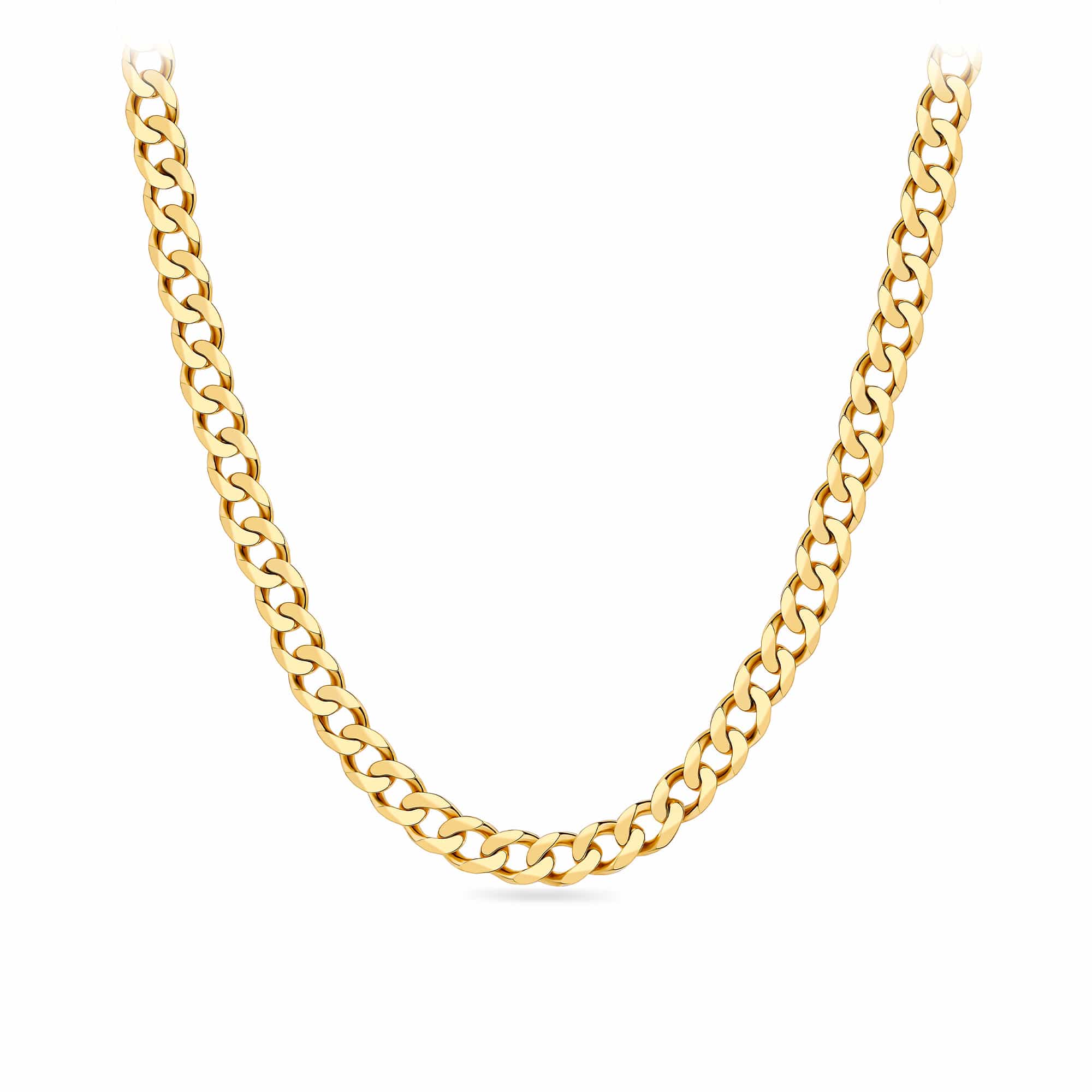 55cm Solid Curb Link Chain in 9ct Yellow Gold