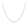50cm Ball Station Chain Sterling Silver