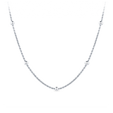 50cm Ball Station Chain Sterling Silver