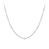 50cm Ball Station Chain Sterling Silver