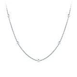 50cm Ball Station Chain Sterling Silver