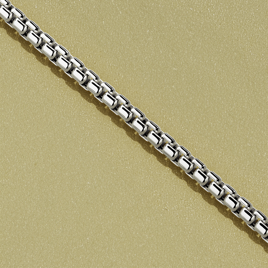 60cm Solid Box Chain in Sterling Silver