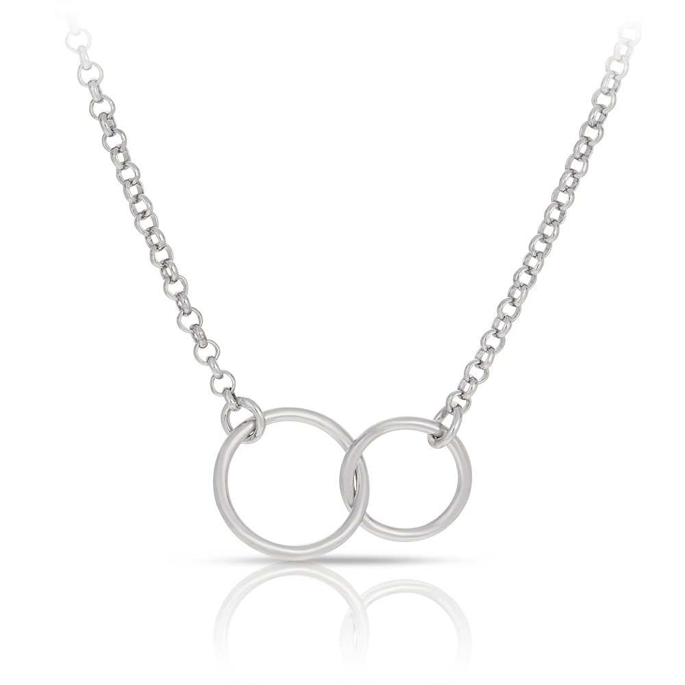 Linked Circles Necklace in Sterling Silver