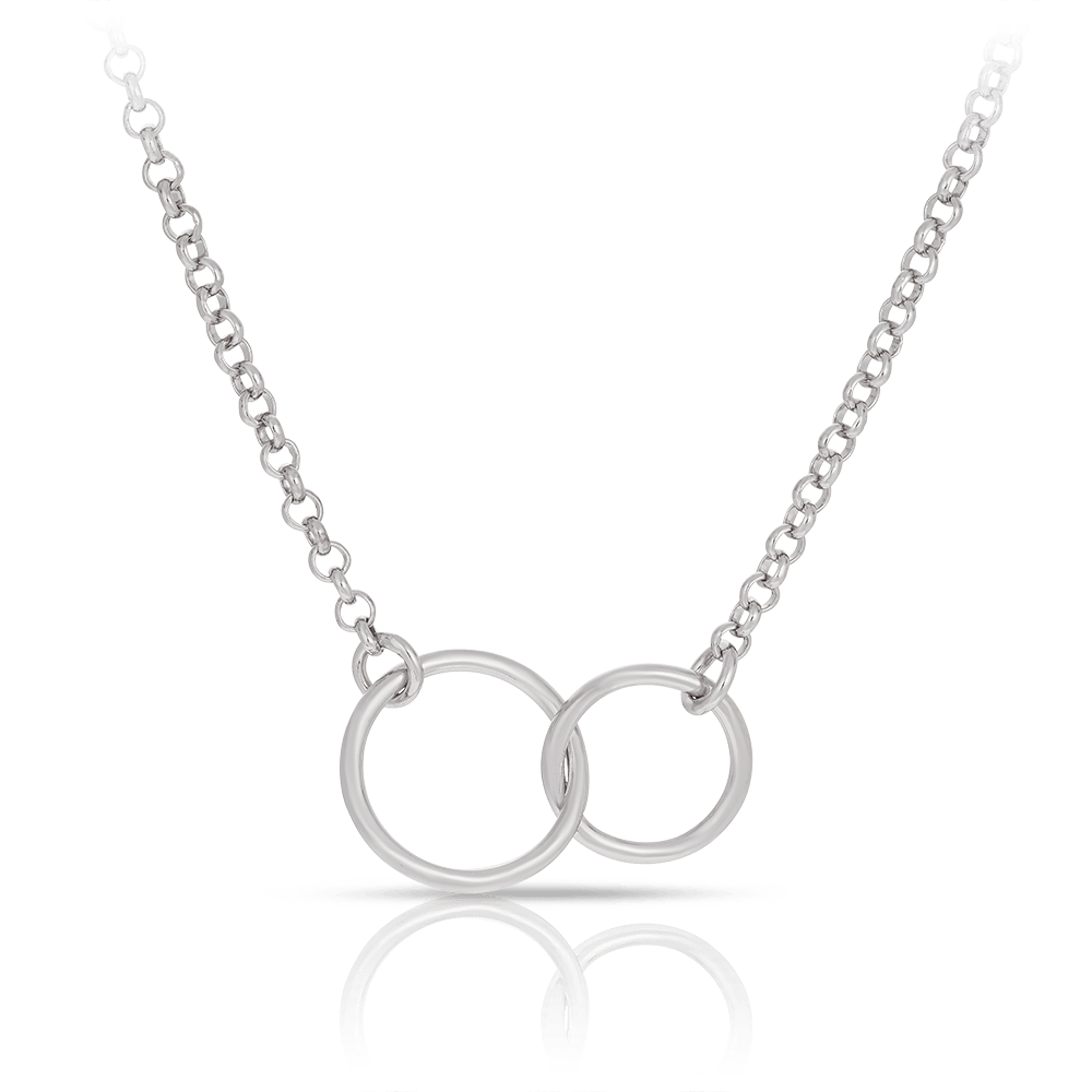 Linked Circles Necklace in Sterling Silver