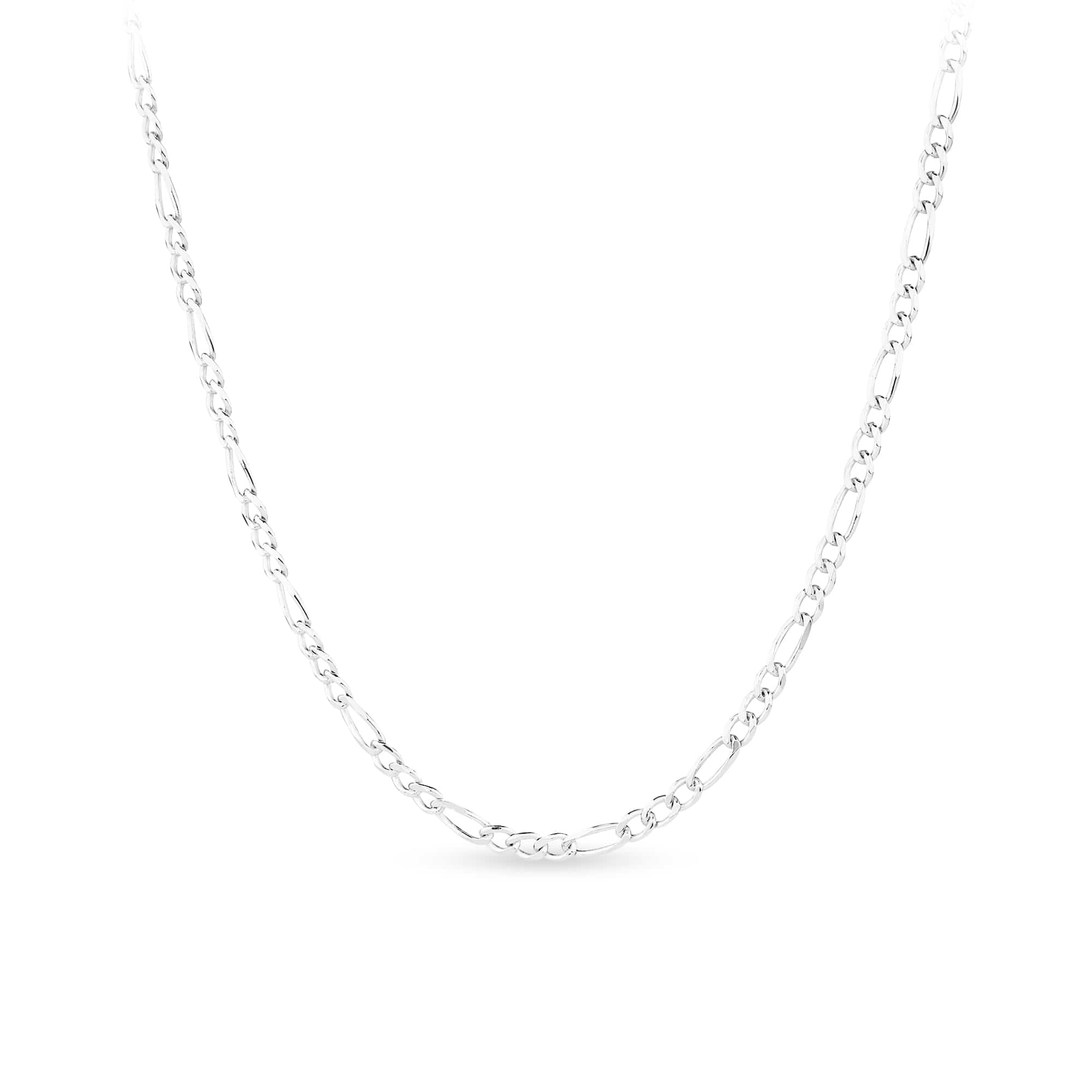 50cm Polished Figaro Chain in Sterling Silver