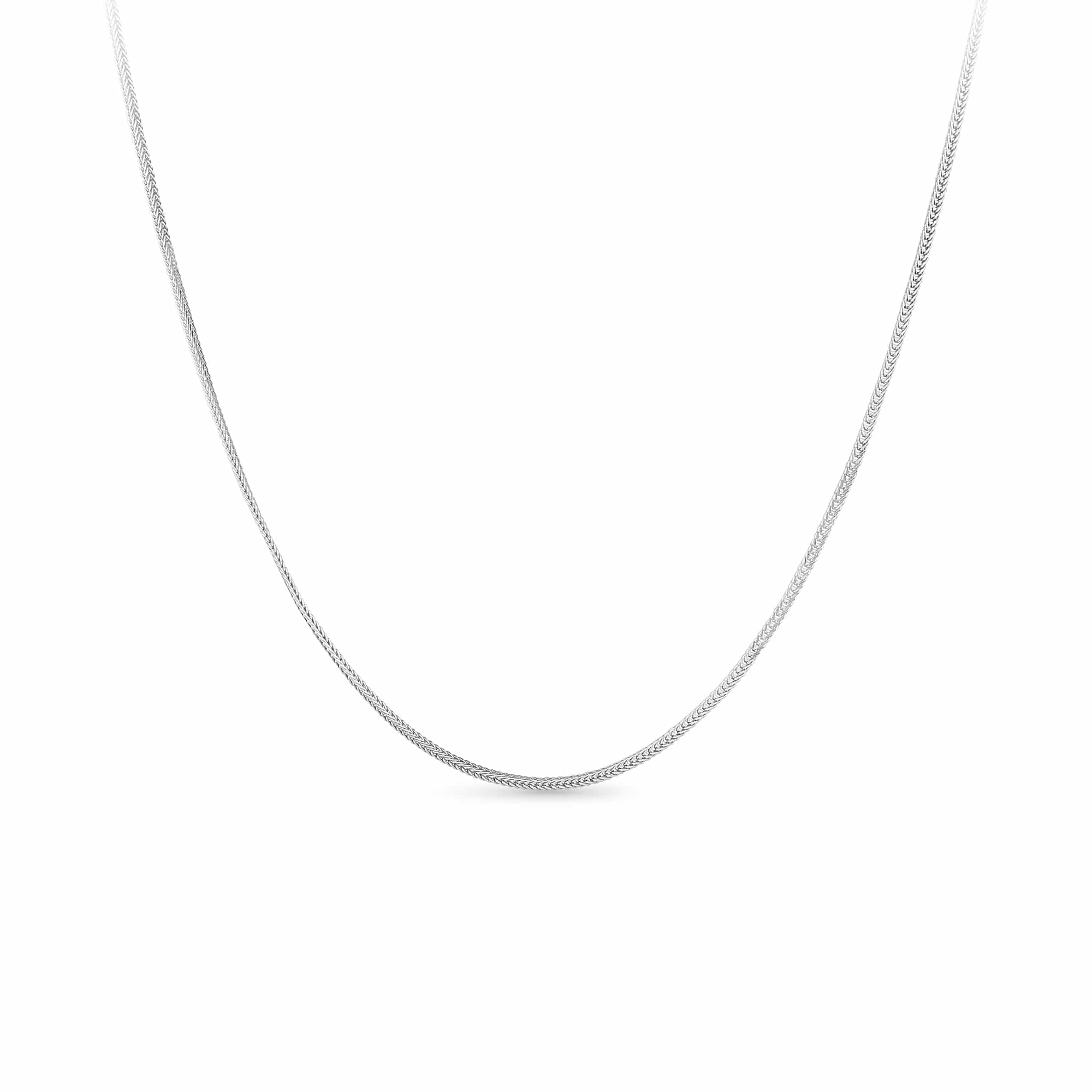 70cm Polished Foxtail Chain in Sterling Silver