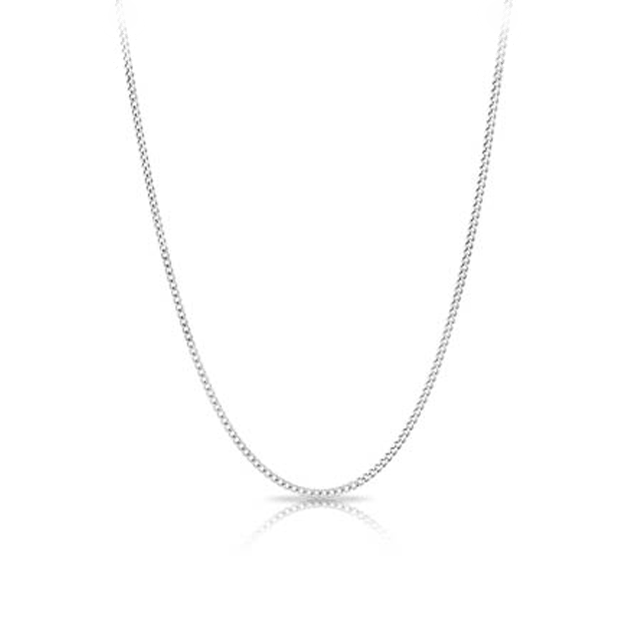 45cm Curb Link Chain in Sterling Silver