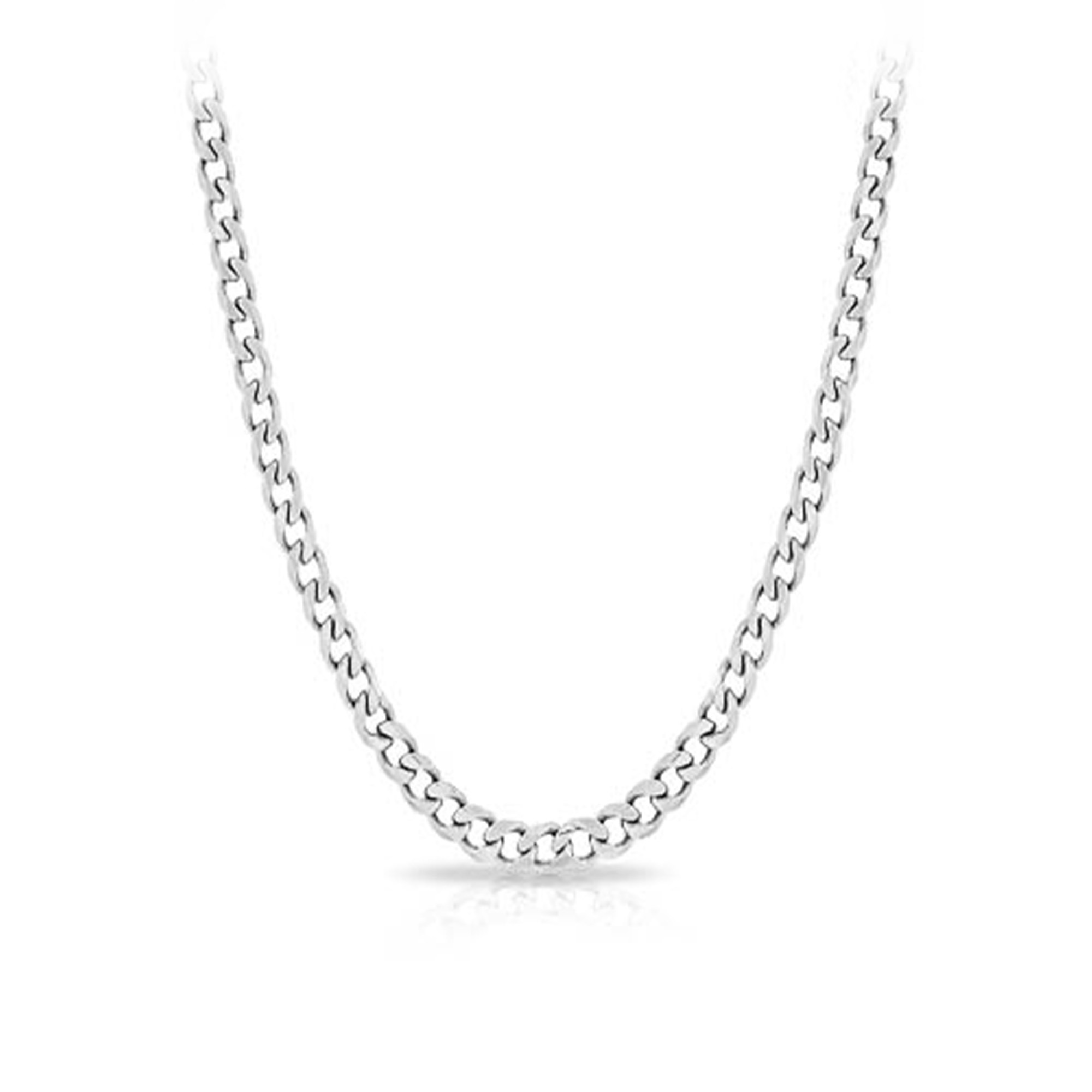 55cm Solid Curb Link Chain in Sterling Silver