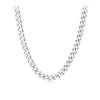 Solid Bevelled Curb Link Chain in Sterling Silver