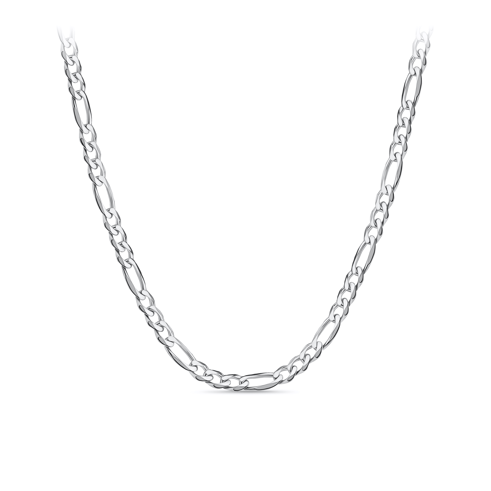 55cm Solid Figaro Link Chain in Sterling Silver
