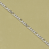 55cm Solid Figaro Link Chain in Sterling Silver