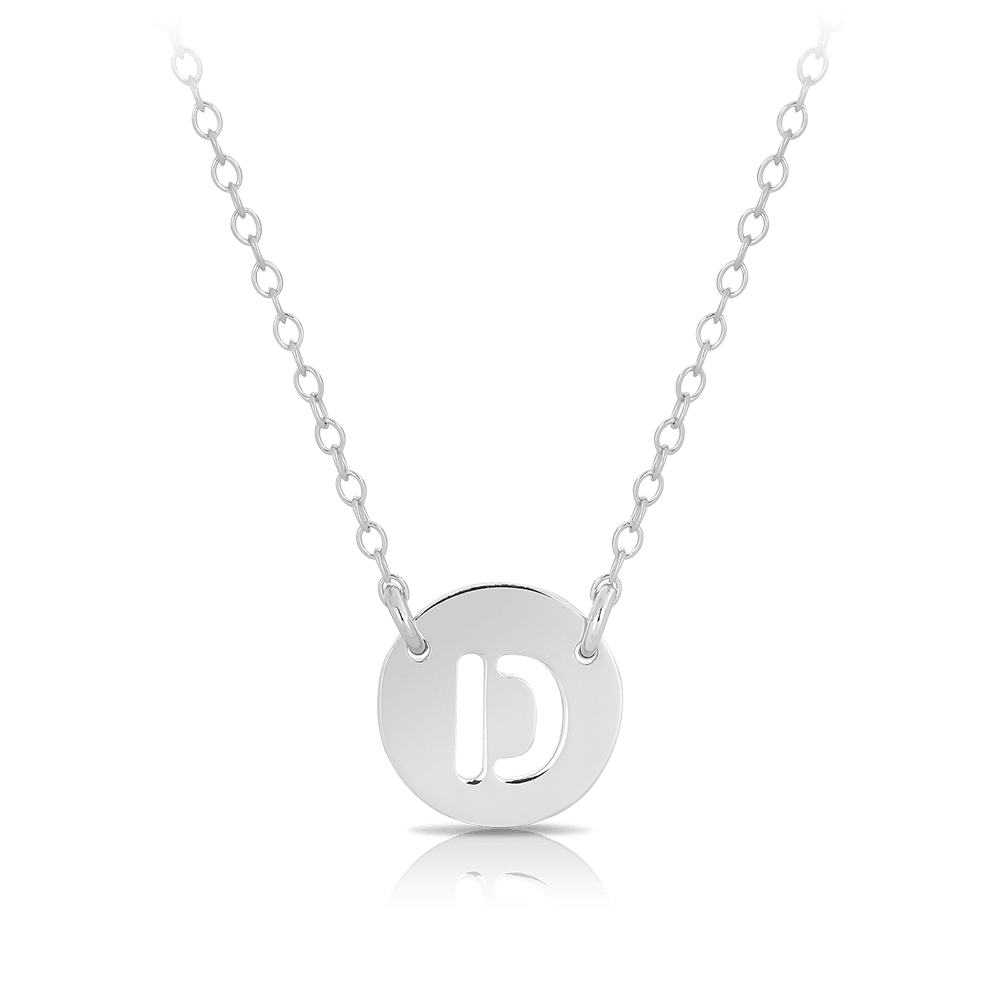 Initial Necklace in Sterling Silver