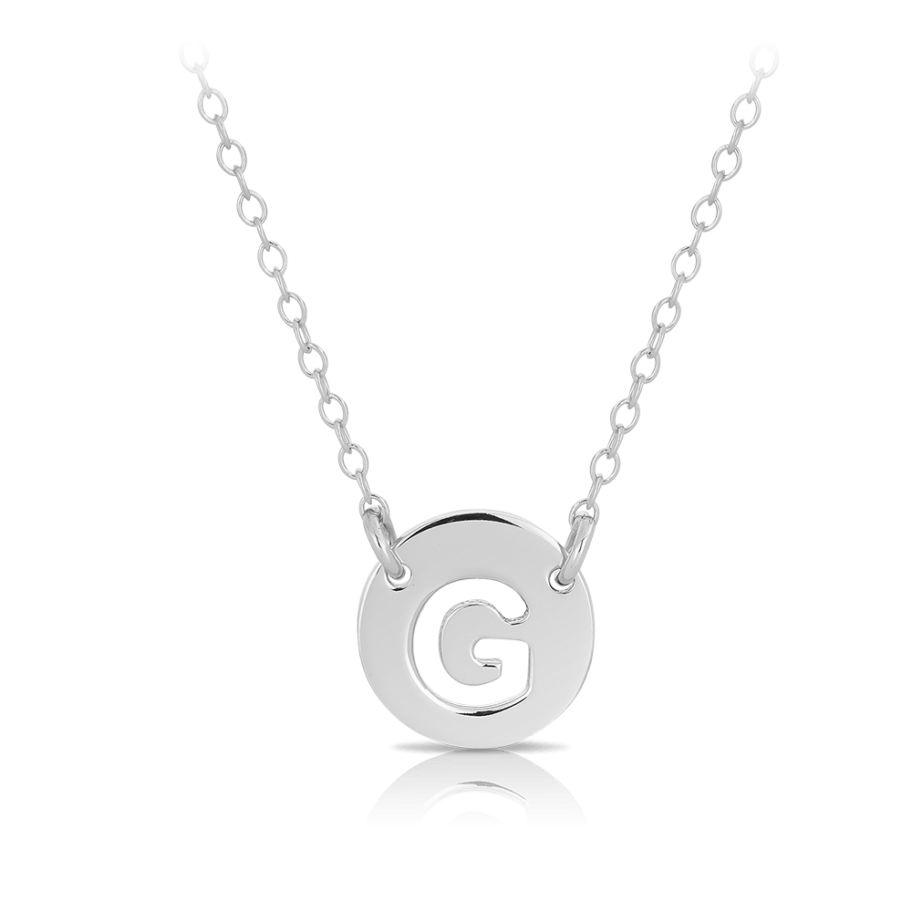 Initial Necklace in Sterling Silver