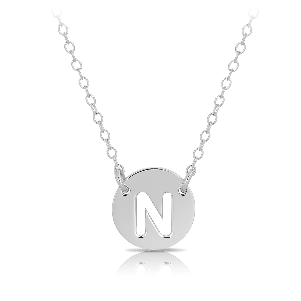 Initial Necklace in Sterling Silver