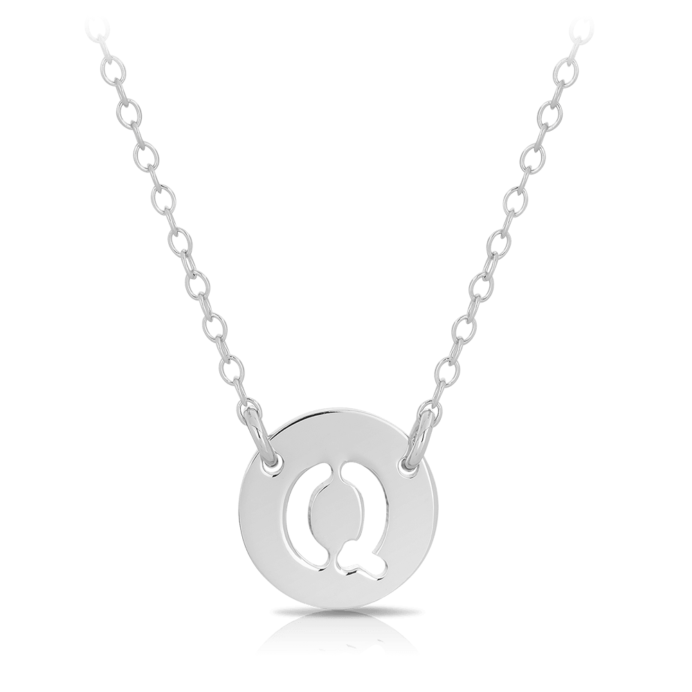 Initial Necklace in Sterling Silver