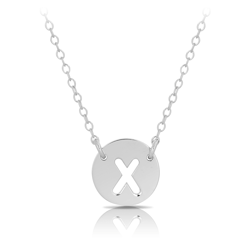 Initial Necklace in Sterling Silver