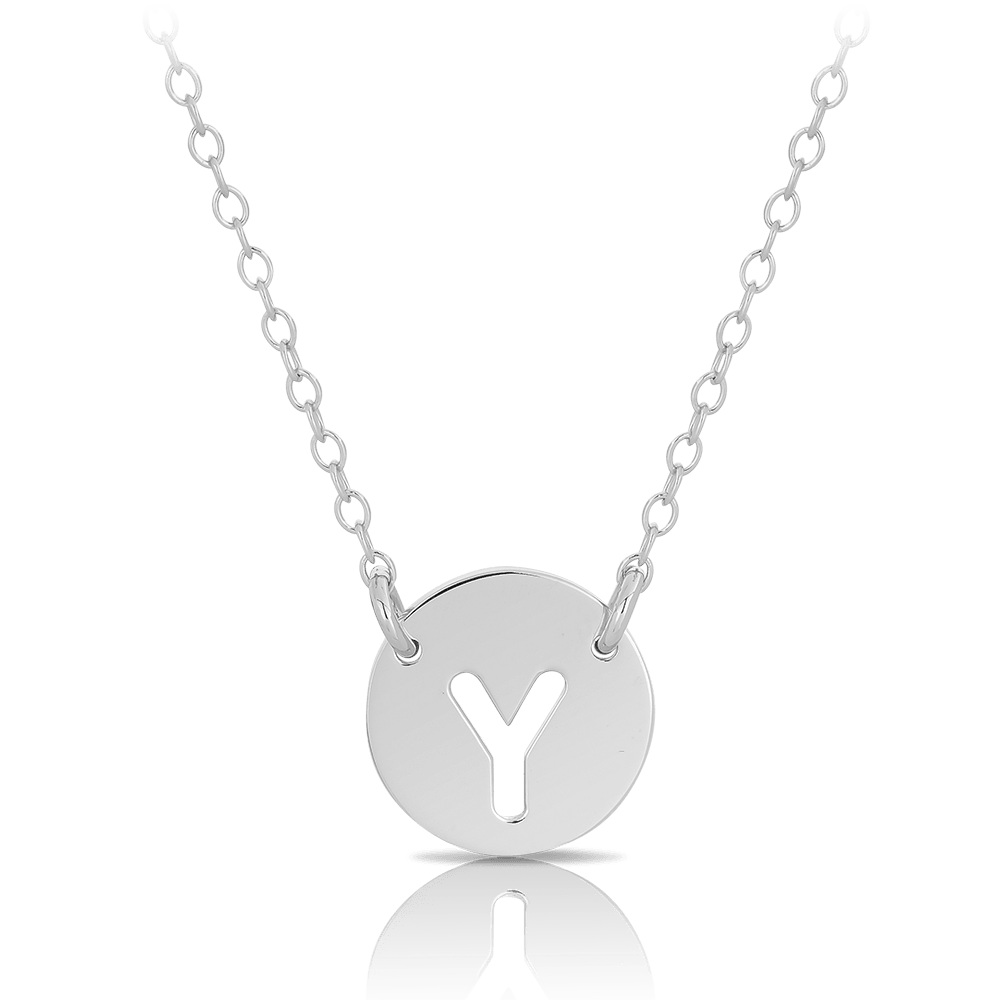 Initial Necklace in Sterling Silver