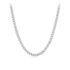 70cm Solid Bevelled Curb Link Chain in Sterling Silver
