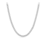 70cm Solid Bevelled Curb Link Chain in Sterling Silver