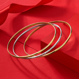 3 Set Bangle in 9ct Yellow and White Gold
